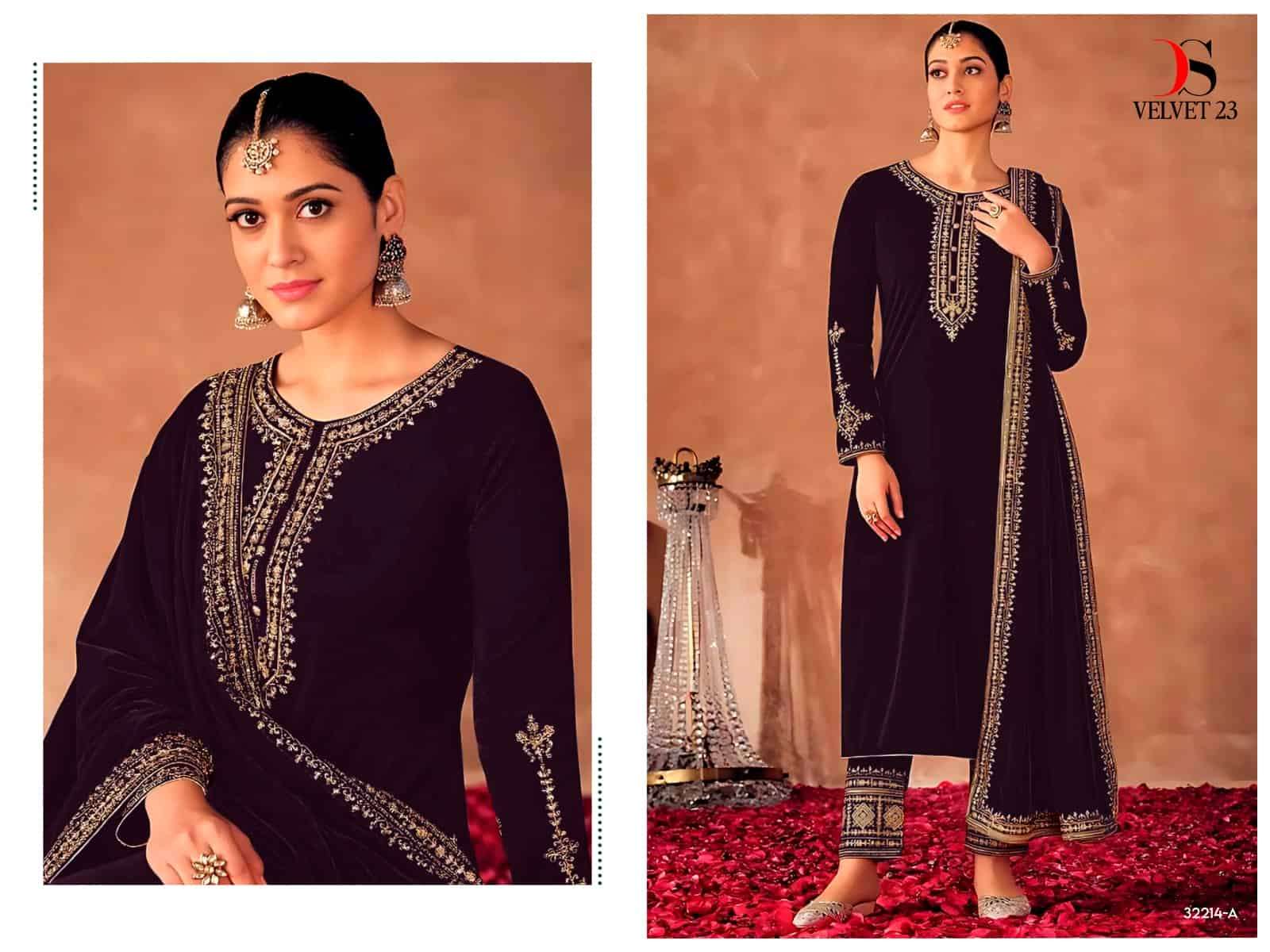 Deepsy Velvet Embroidered Pakistani Suit view 4