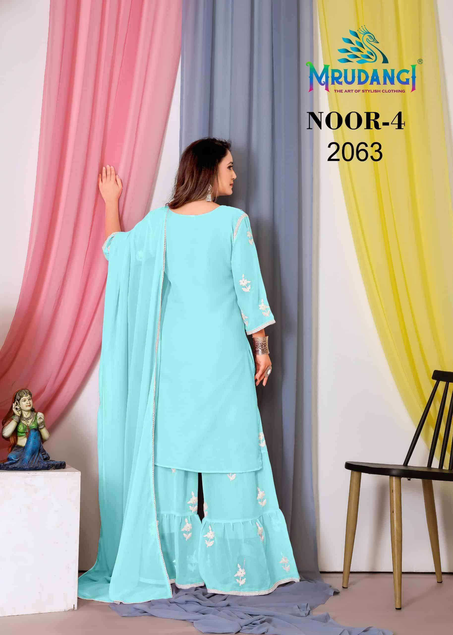 Mrudangi Noor Vol 4 Fancy Embroidered Designer Suits Wholesalers view 5