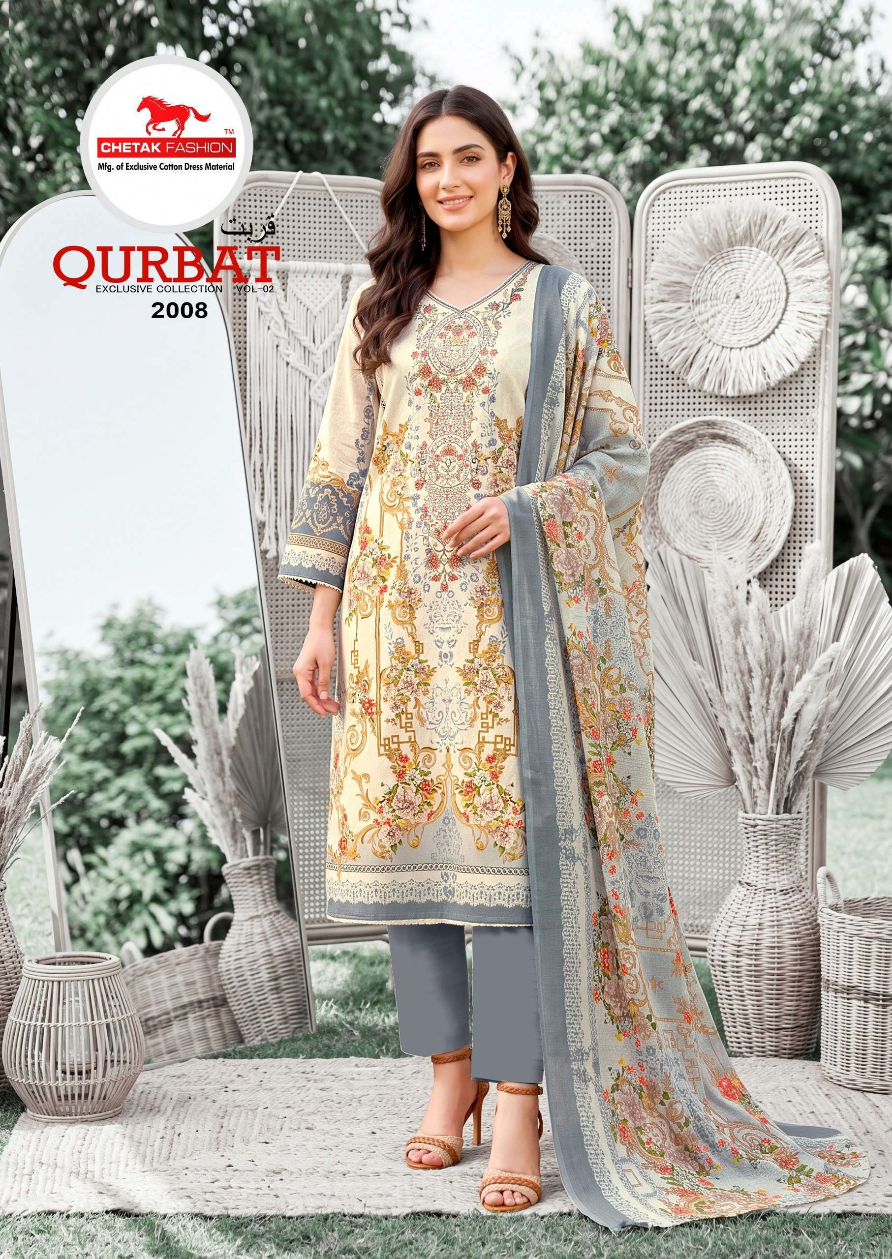 Chetak Fashion Qurbat Vol 2 Fancy Cotton Dress Material Catalog view 6