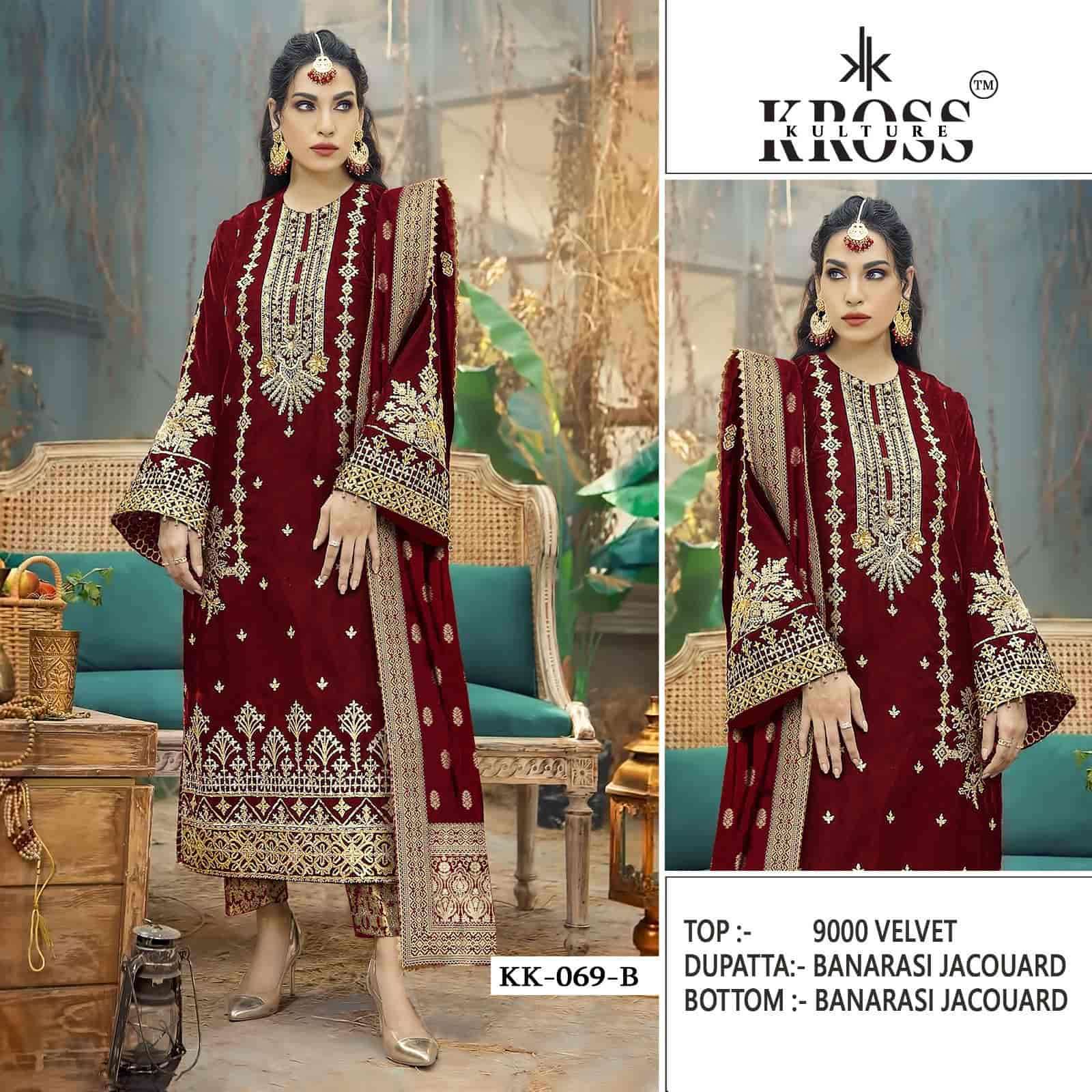 Kross Kulture KK 069 Colors Wedding Wear Style Latest Heavy Designs Velvet Collection view 4