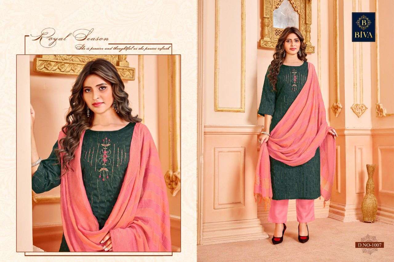 Biva Aura Designer Readymade Cotton Salwar Suit Collection in view 8