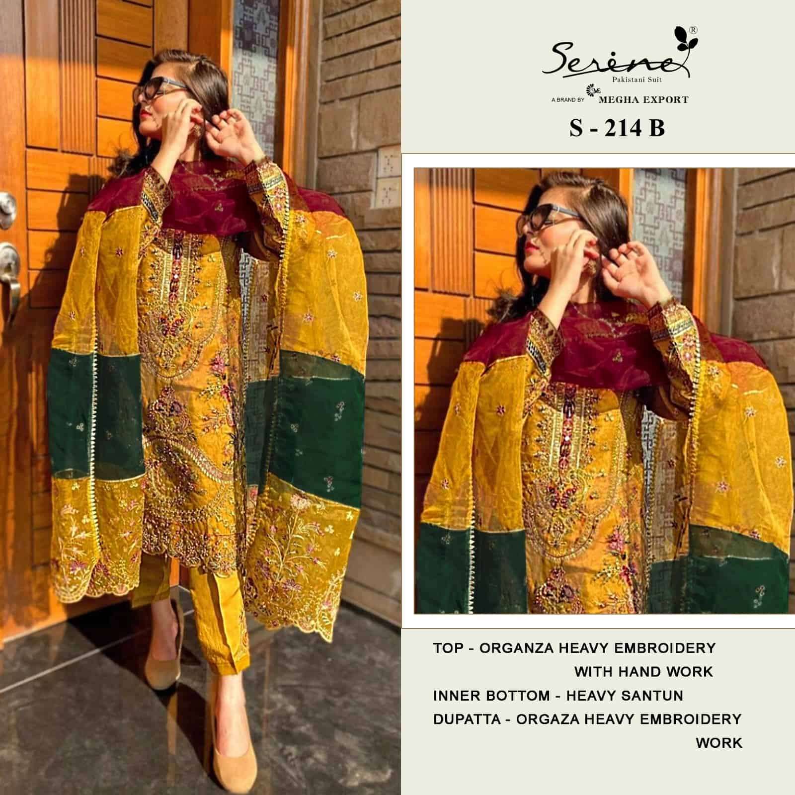 Megha Export S 214 Colors Pakistani Festive Wear Style Designer Embroidered Suit view 3