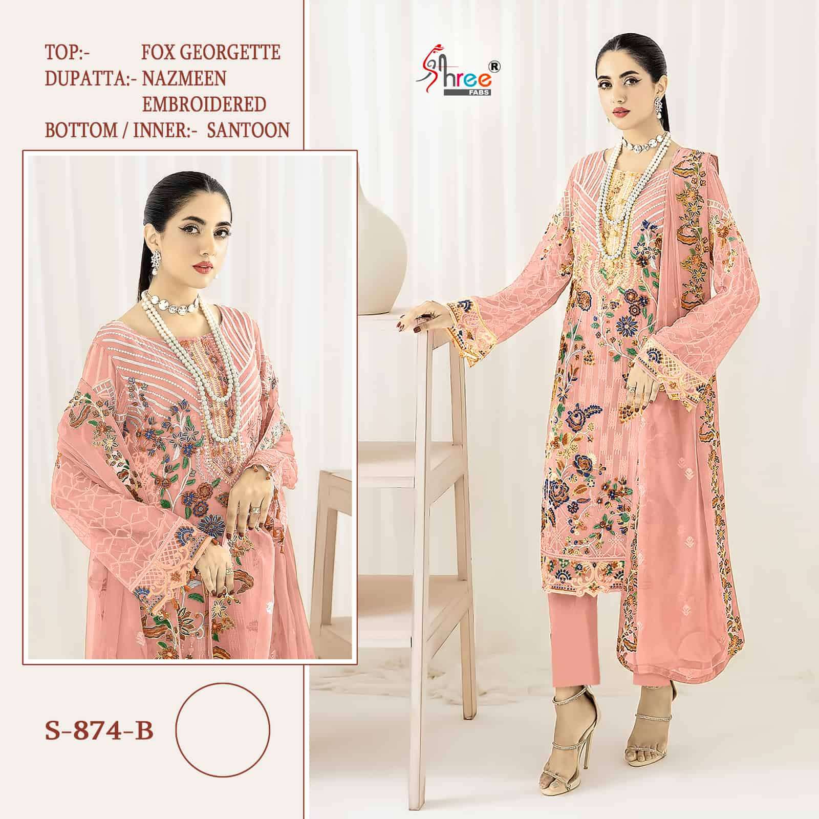Shree Fabs S 874 Colors Pakistani Festive Wear Style Designer Salwar Suit Exporters view 4