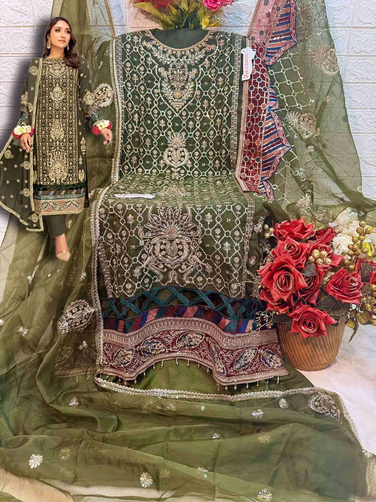 Fepic C 1735 Colors Pakistani Organza Embroidered Salwar Kameez Wholesalers view 6