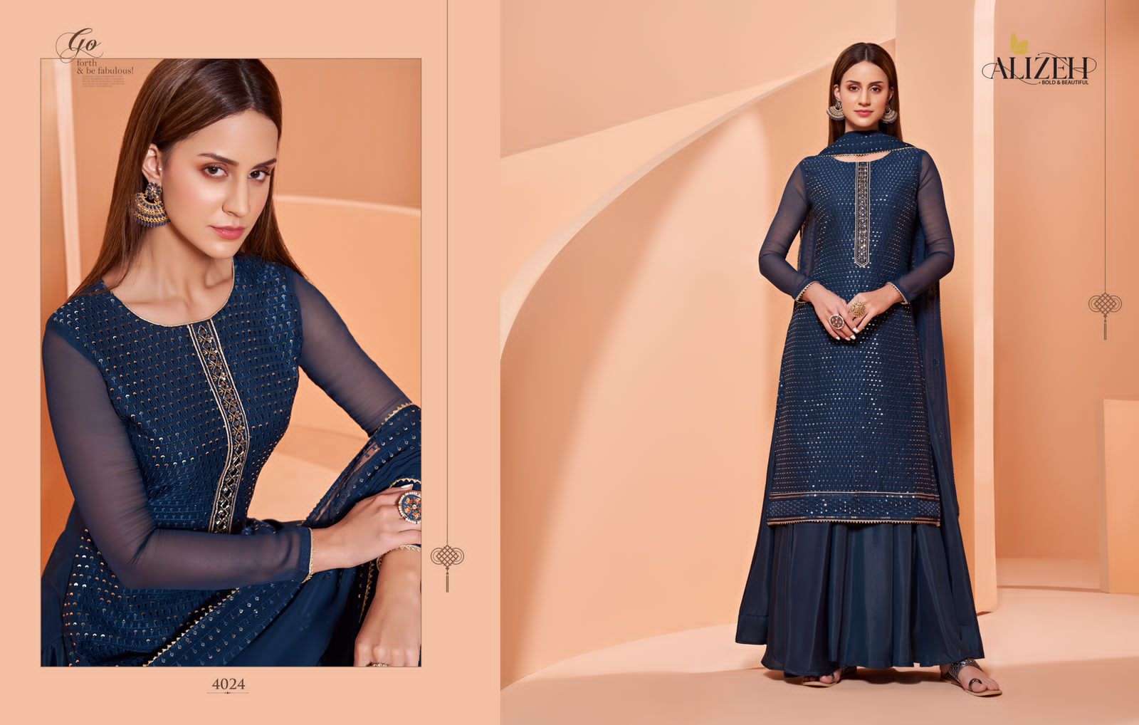 Alizeh Almora Vol 5 Semi Stitched georgette Suit price view 5