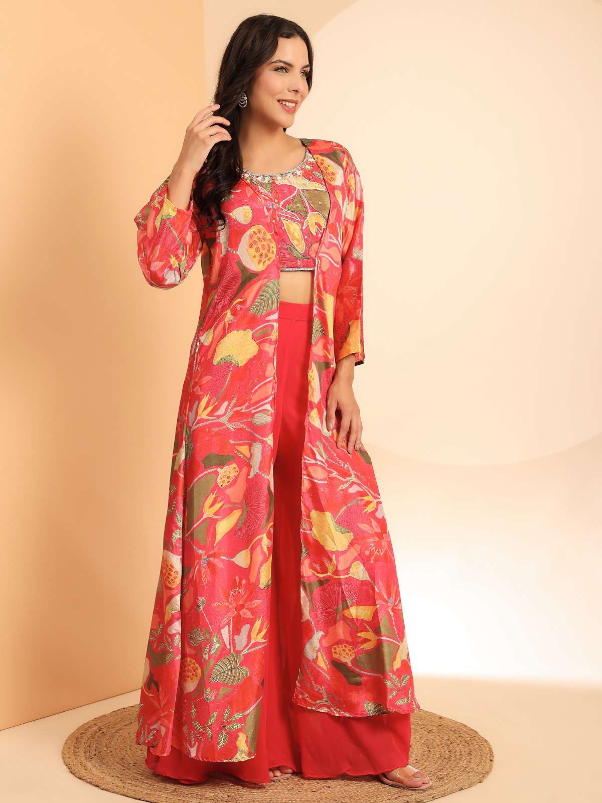 Amoha Trends C393 Fancy 3 Piece Shrug Suit Latest Designs view 2