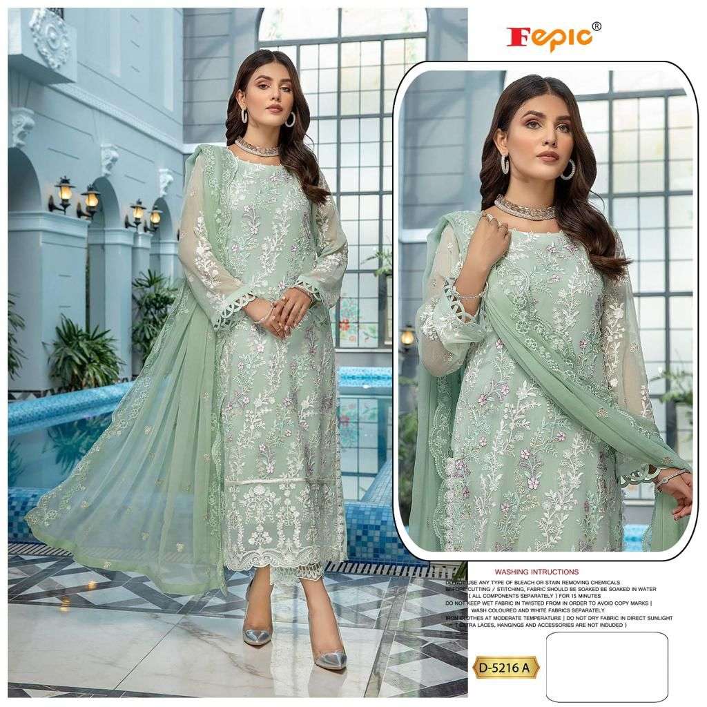 Fepic D 5216 Colors Georgette Embroidered Pakistani Collection Exporter