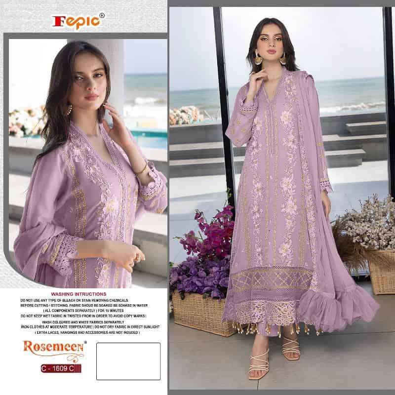 Fepic C 1609 Colors Fancy Designer Style Pakistani Salwar Suit Online view 2