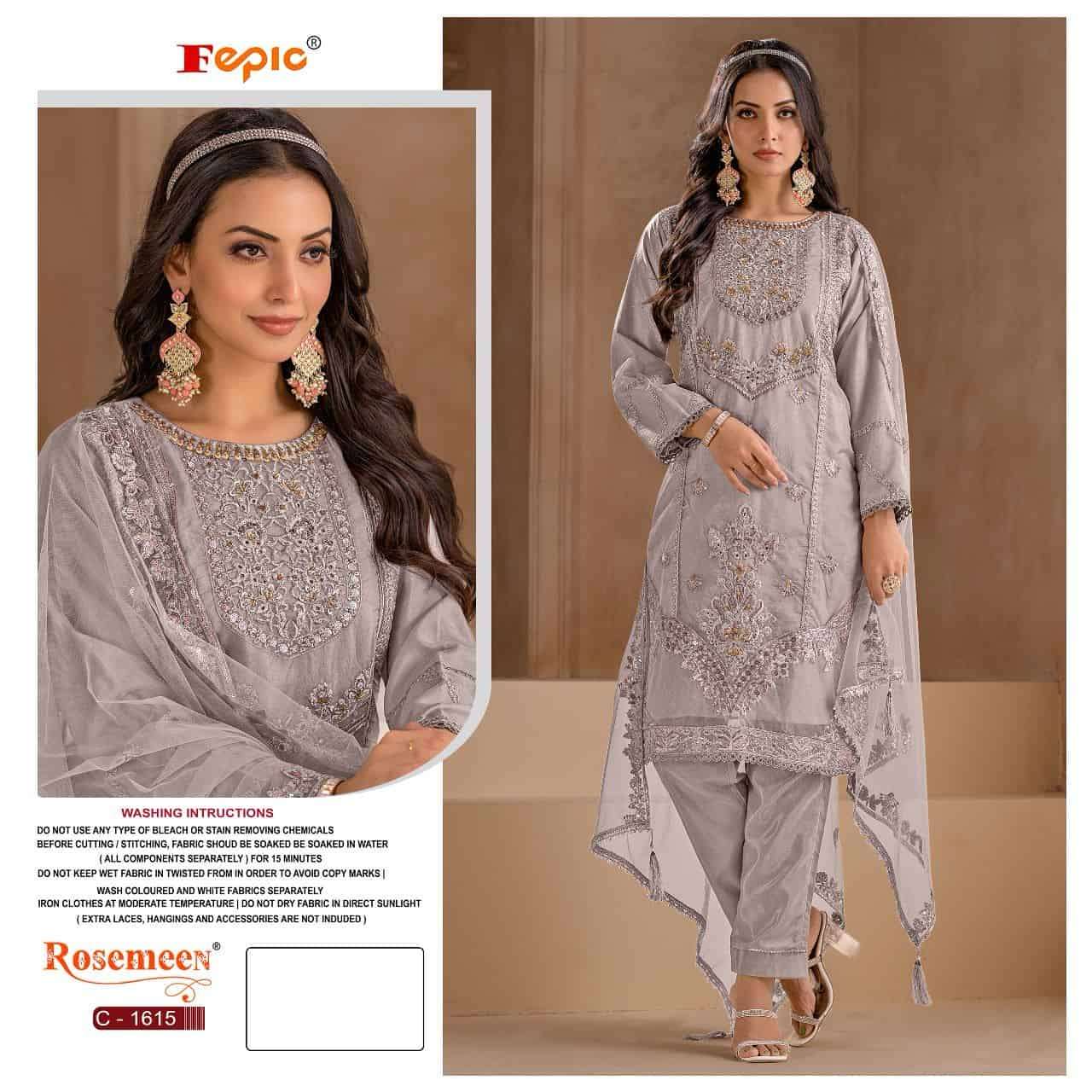 Fepic C 1615 Colors Festive Wear Style Latest Designer Pakistani Suit Exporters view 2