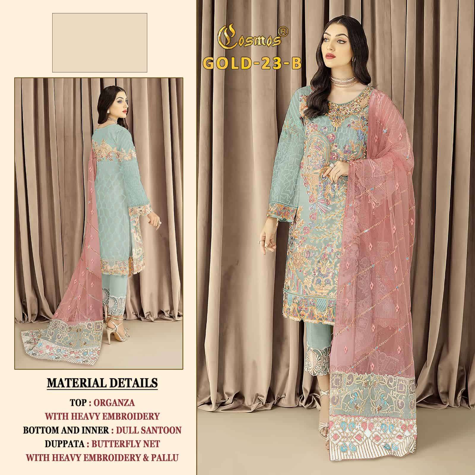 Cosmos Gold 23 Colors Pakistani Festive Wear Latest Designer Salwar Suit Wholesalers view 3
