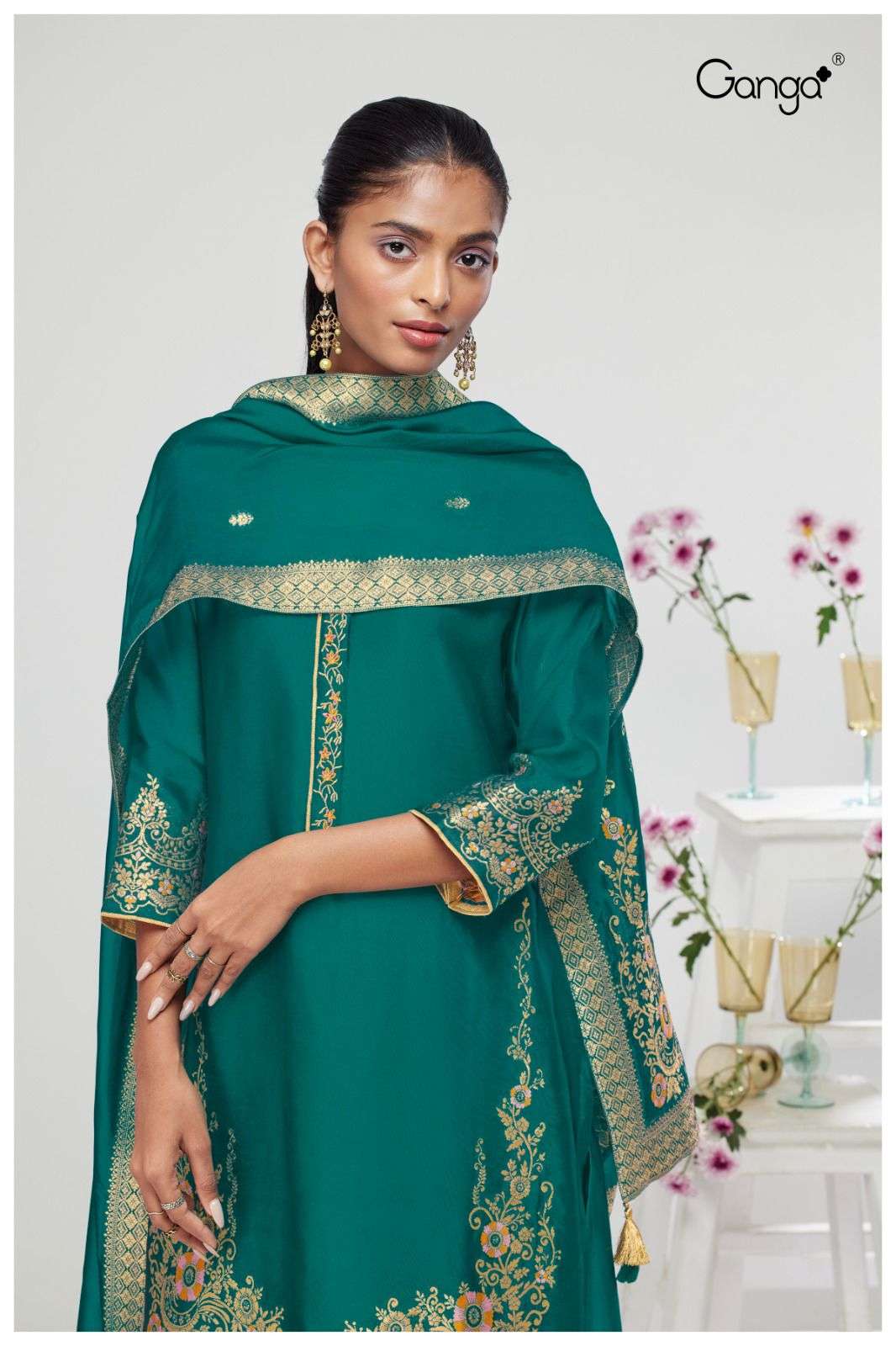 Ganga S 1682 Designer Straight Salwar Suit Collection view 3