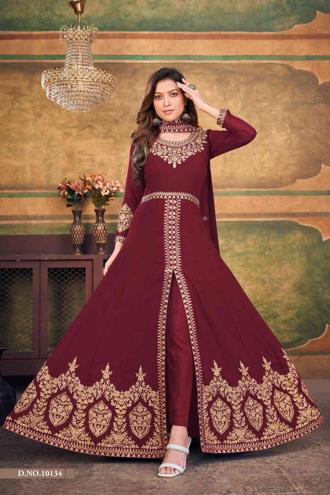 Anjubaa Vol 13 Designer Front Cut Party Wear Dress view 2