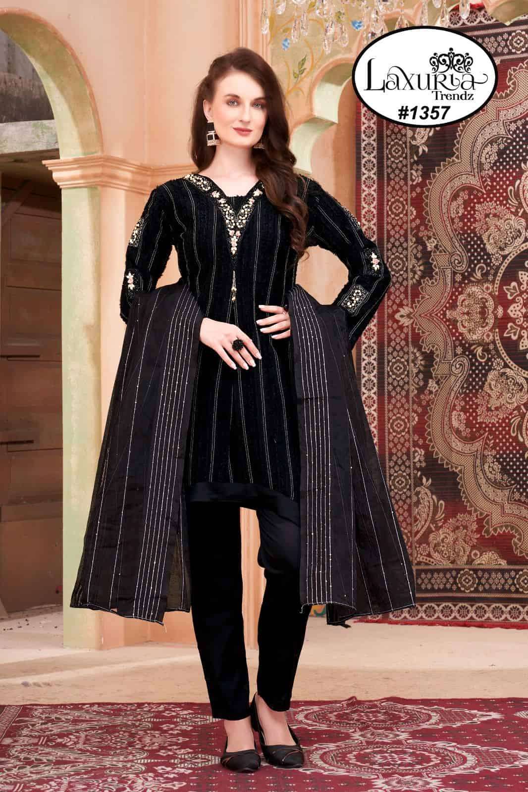 Laxuria Trendz 1357 Fancy Designer Style Readymade Kurti Bottom Dupatta Set view 3
