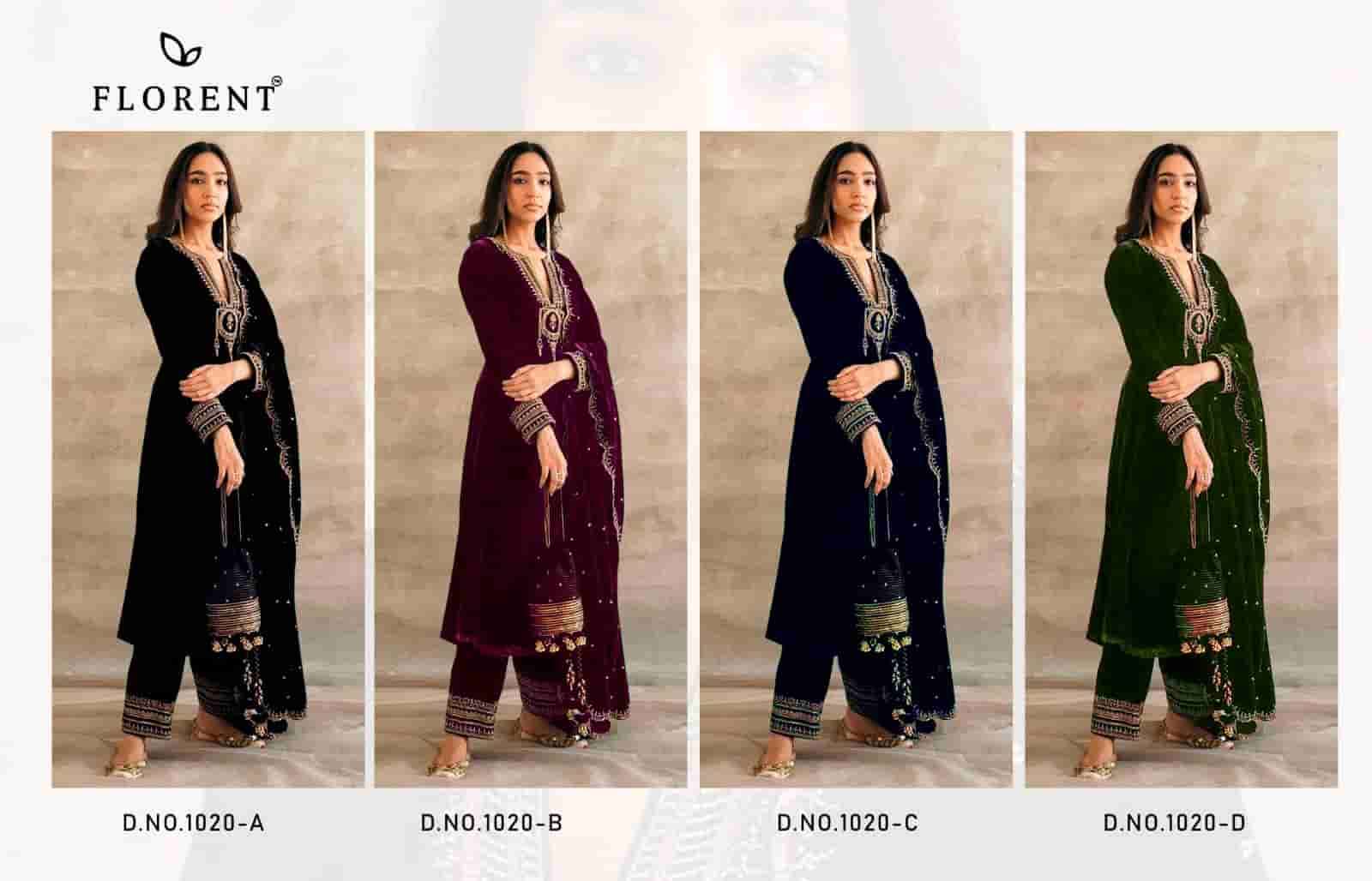 Florent 1020 Colors Pakistani Style Designer Velvet Salwar Suit Wholesalers view 9
