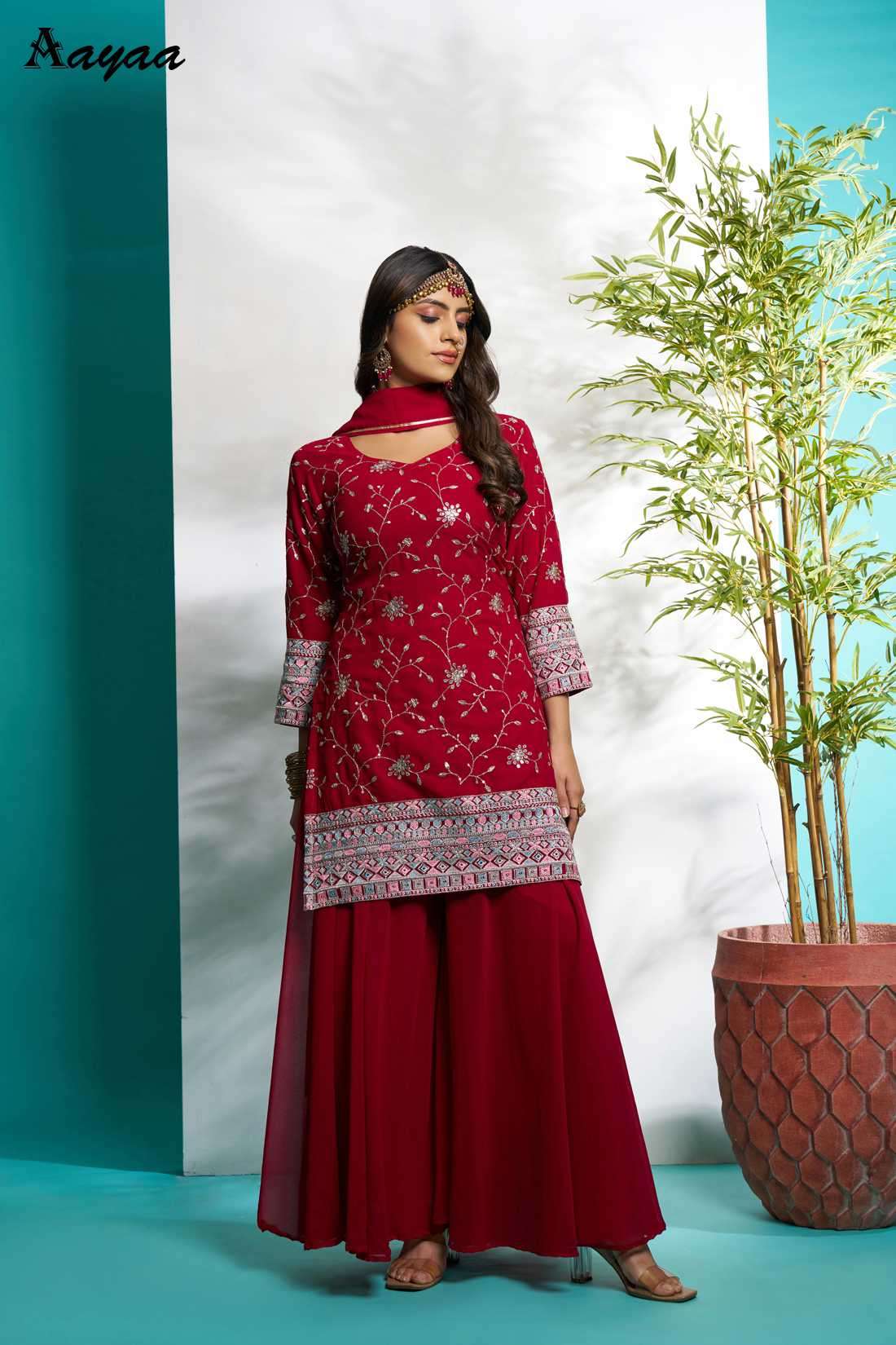 Aayaa Vol-21 Faux Georgette Readymade Salwar Suit view 2