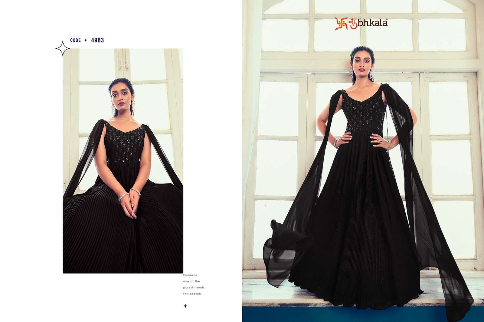 Shubhkala Flory Vol 40 Latest Style Partywear Designer Gown view 9