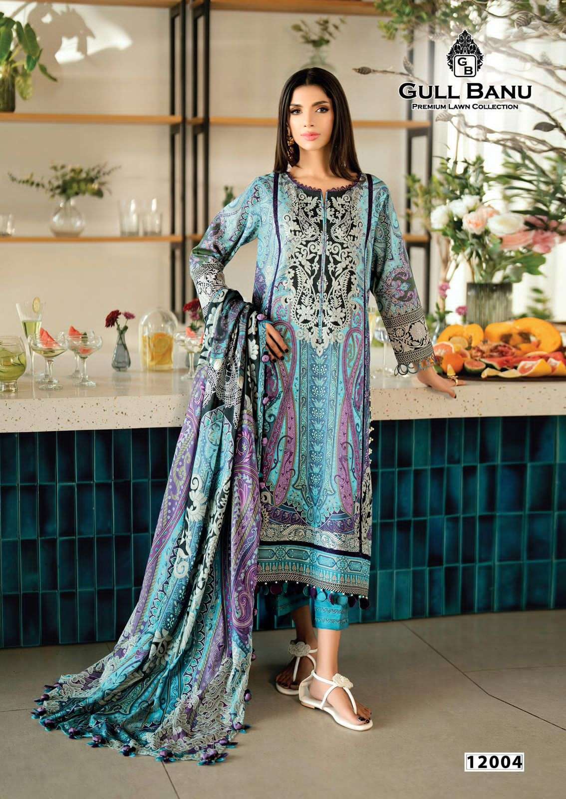Gul Ahmed Gullbanu Vol 12 Pakistani Style Cotton Dress Catalog view 5
