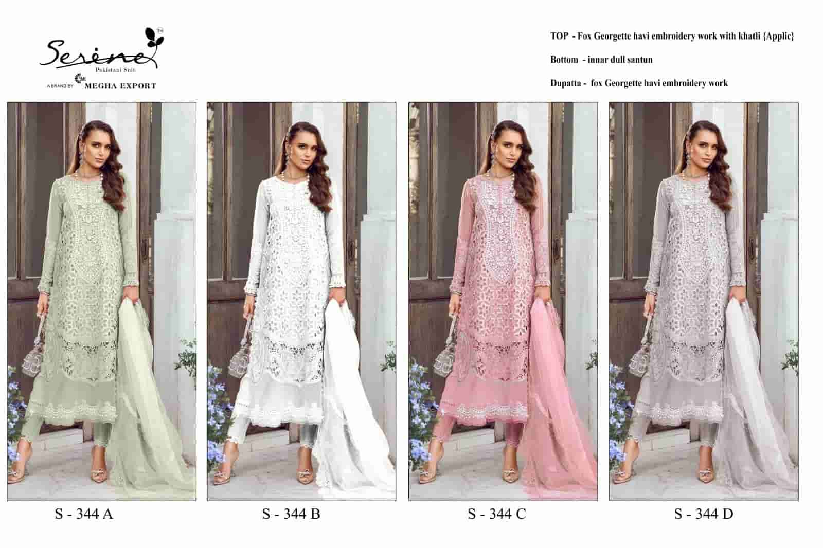 Megha Export S 344 Colors Festive Wear Style Designer Georgette Suit Wholesalers view 5