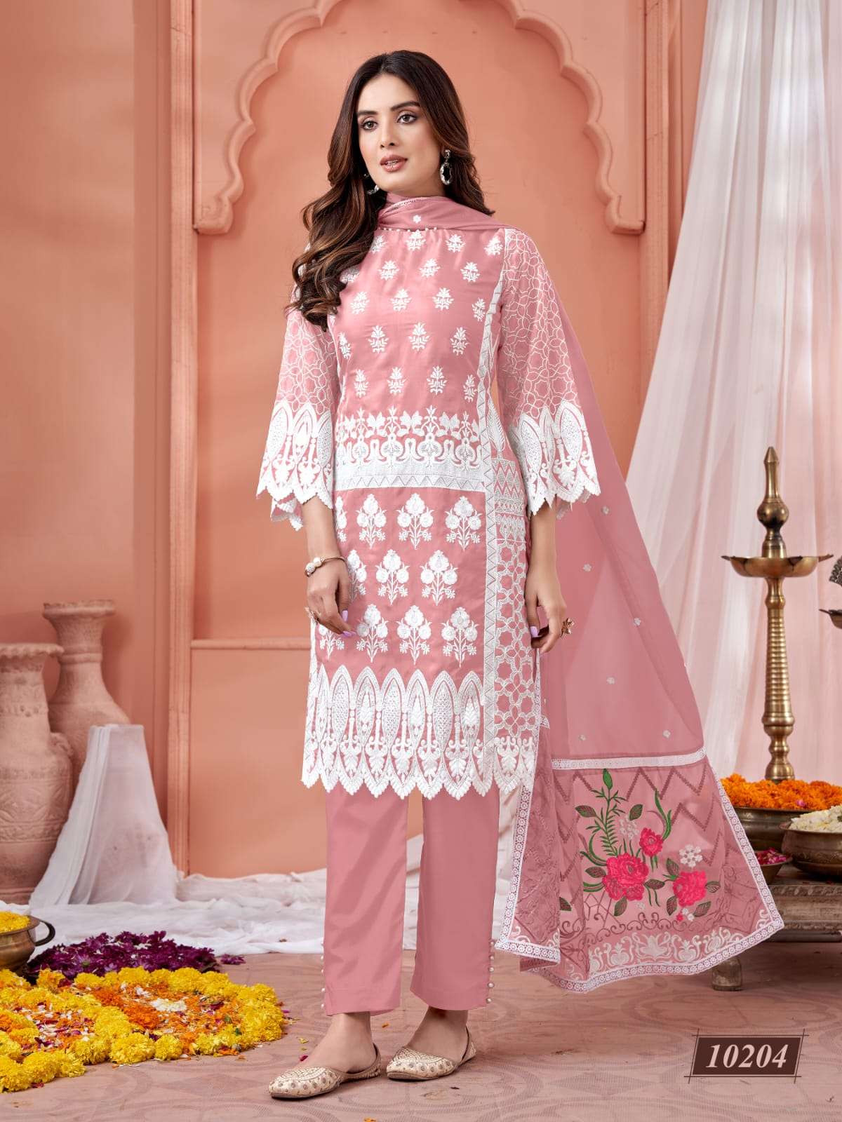 Anjubaa Lucknowi Organza Salwar Suit view 6