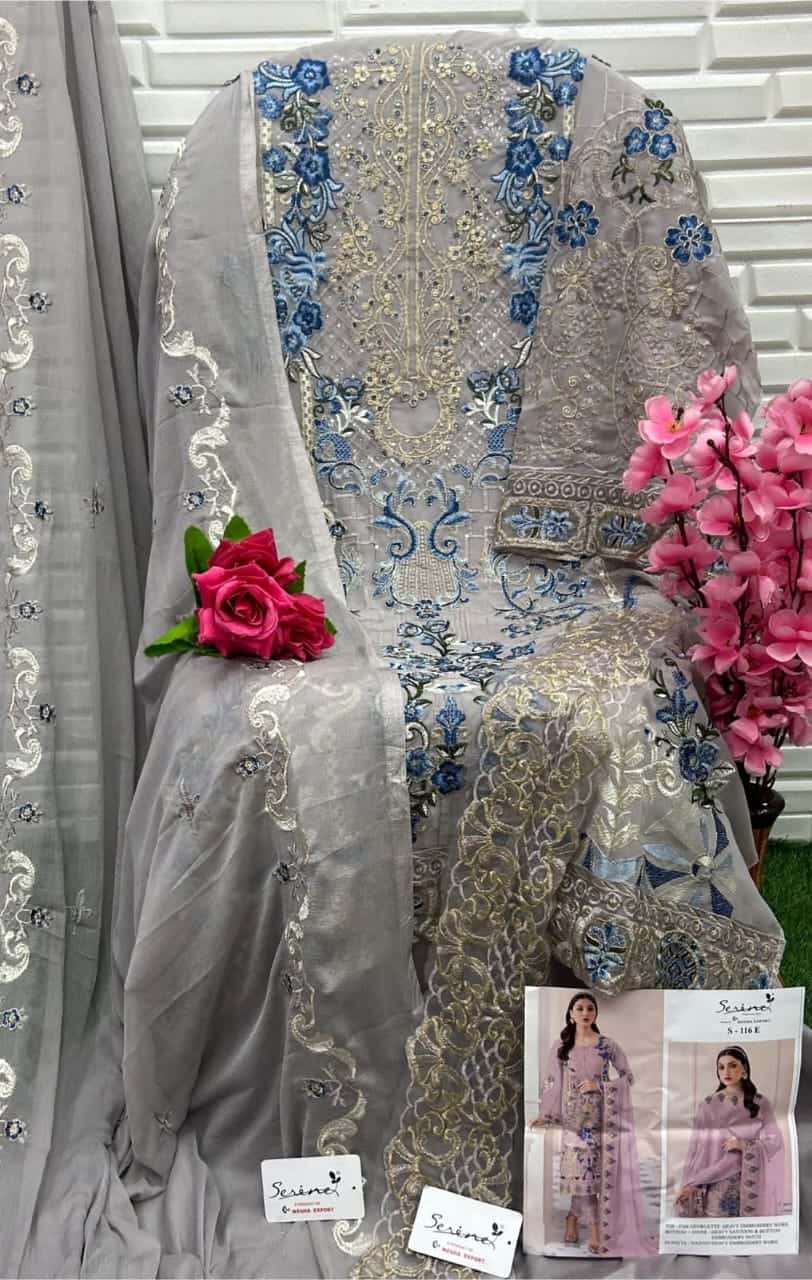 Serine S 116 Colors Pakistani Exclusive Fancy Salwar Suit Wholasaler view 9