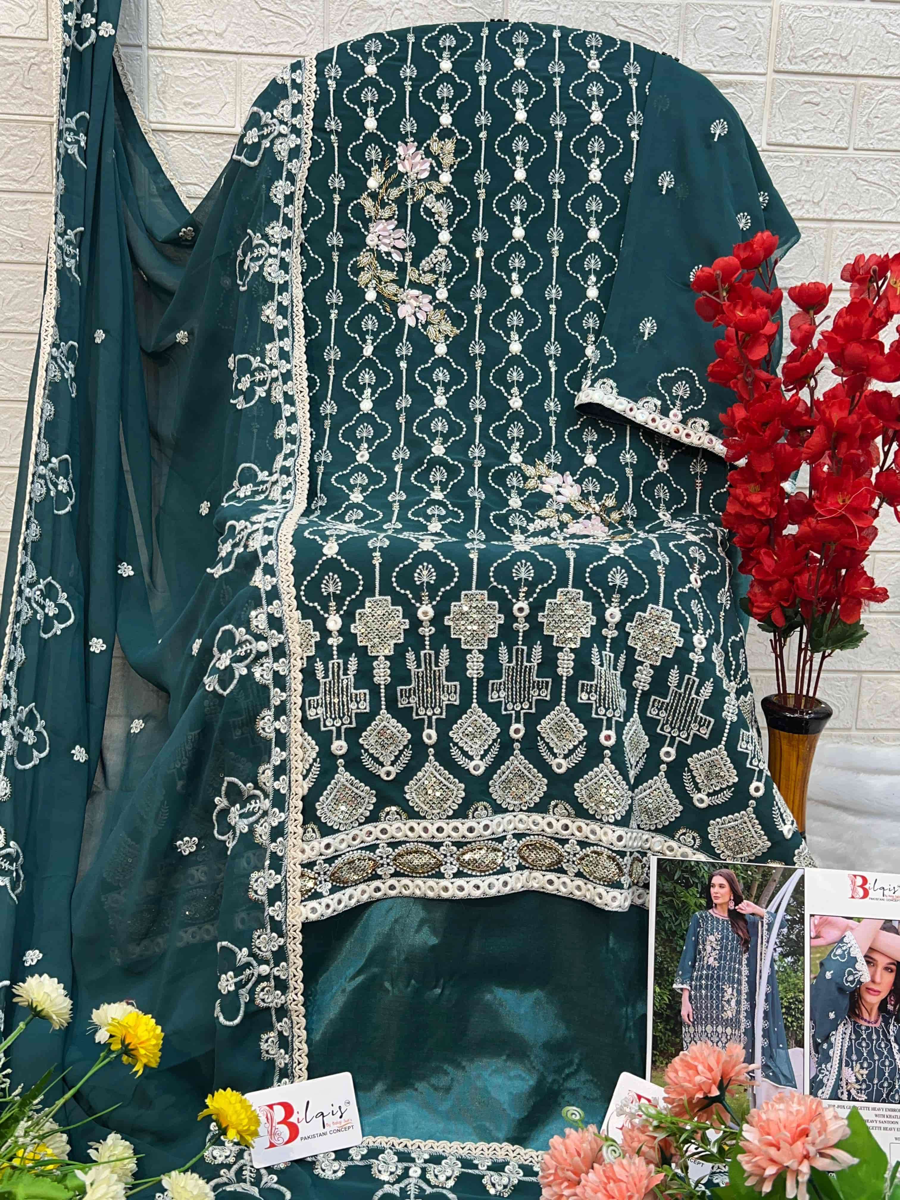 Bilqis B 42 Colors Heavy Designer Pakistani Dress New Collection view 9