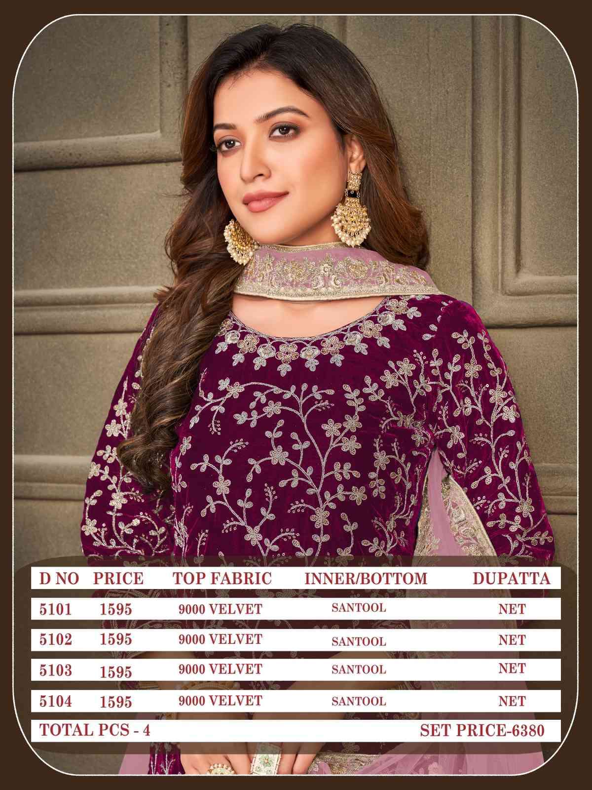 Aanaya Vol 151 Party Wear Velvet Salwar Kameez view 9
