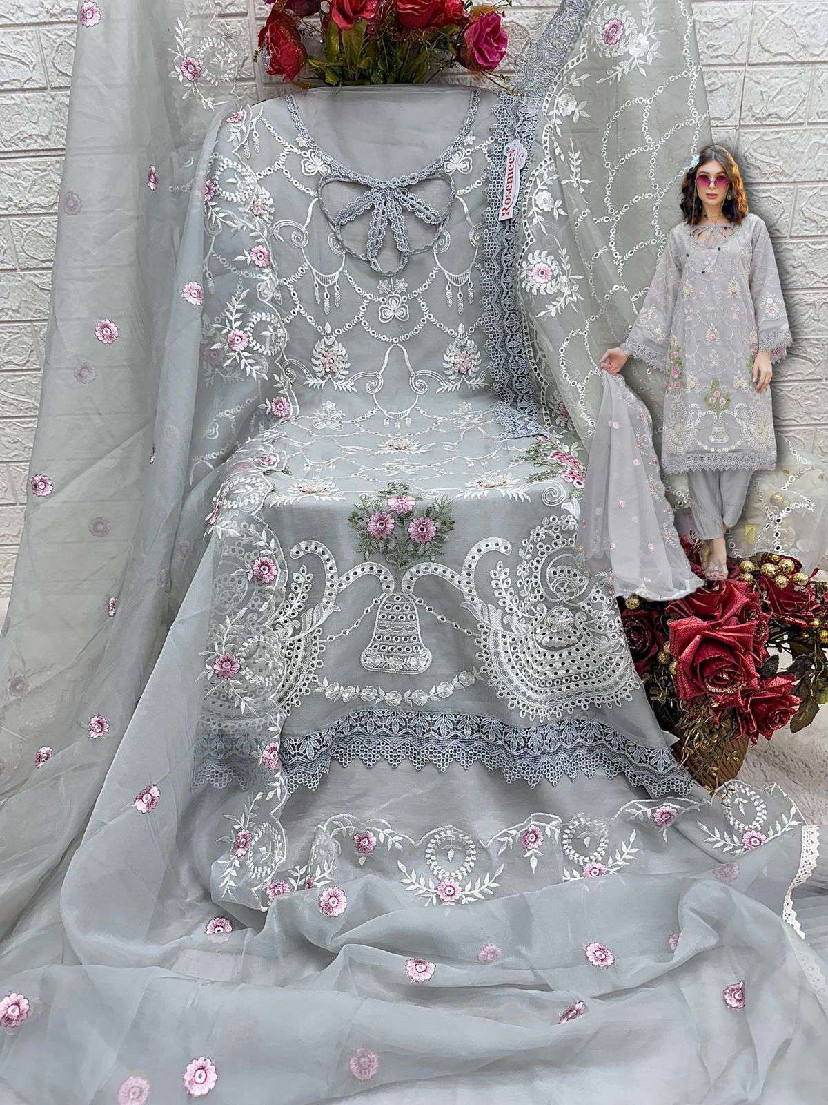 Fepic Rosemeen Organza Pakistani Salwar Suit view 8