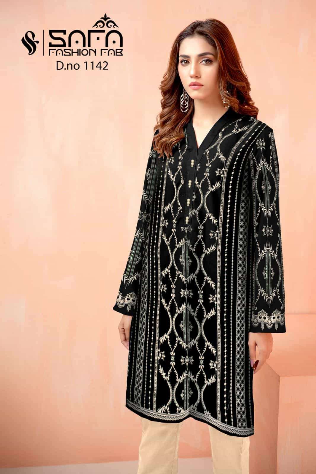 Safa Fashion Fab 1142 Pakistani Stylish Kurti Bottom Dupatta Collection view 2