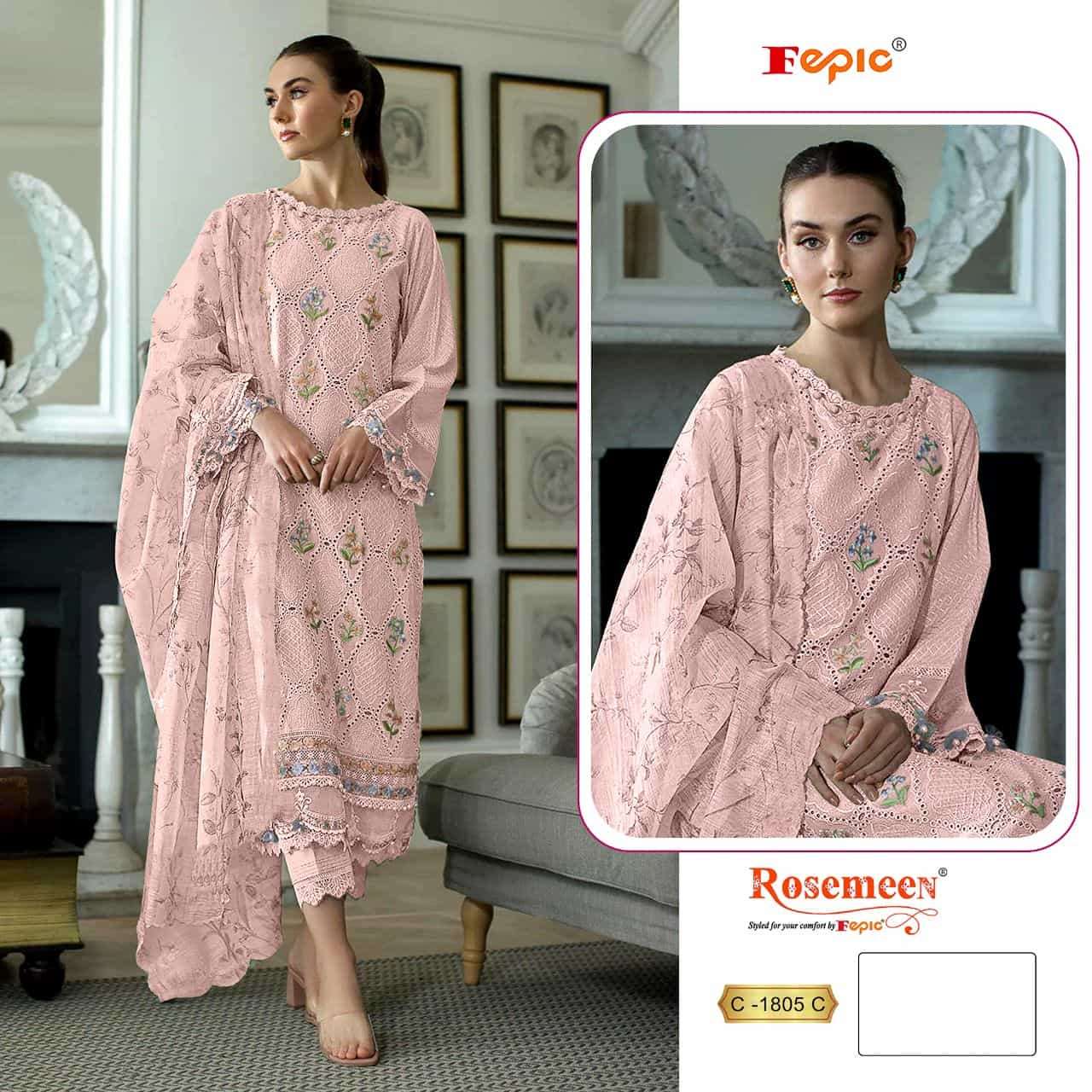 Fepic C 1805 Pure Cotton Pakistani Salwar Kameez view 3