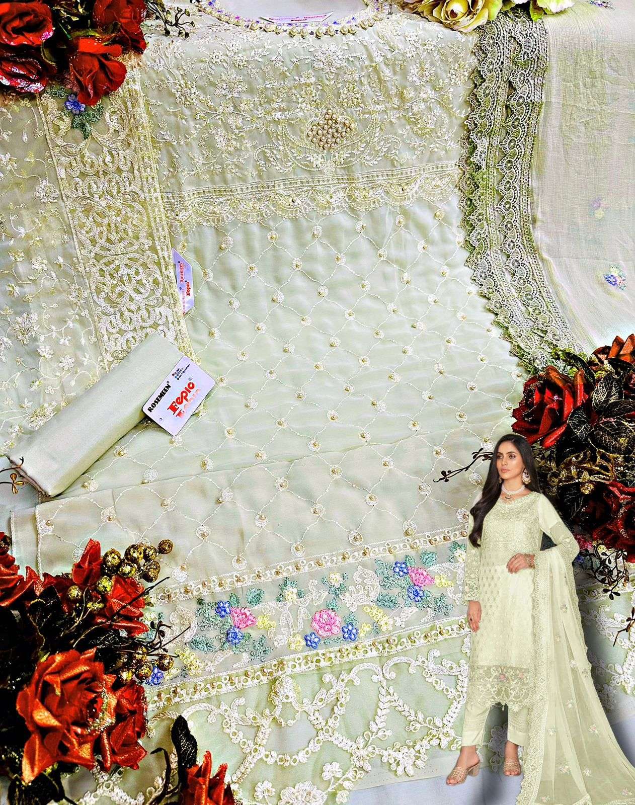 Fepic C 1510 Colors Embroidered Georgette Pakistani Suit view 4