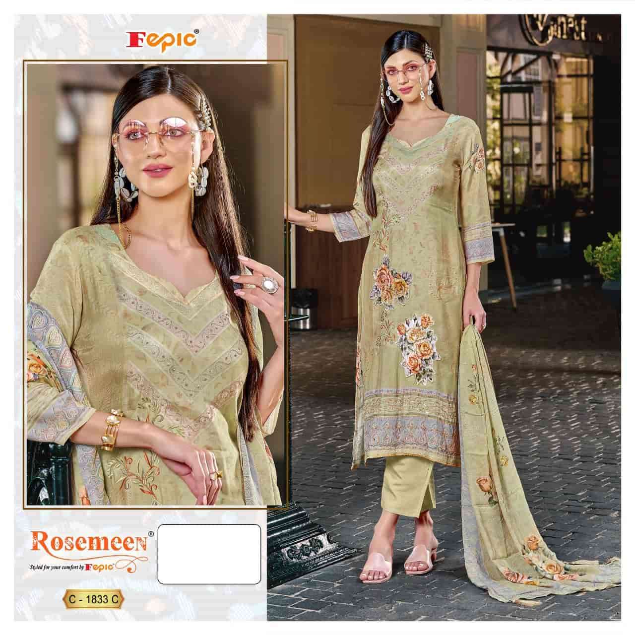 Fepic C 1833 Colors Pakistani Muslin Embroidered Salwar Suit Wholesalers view 3
