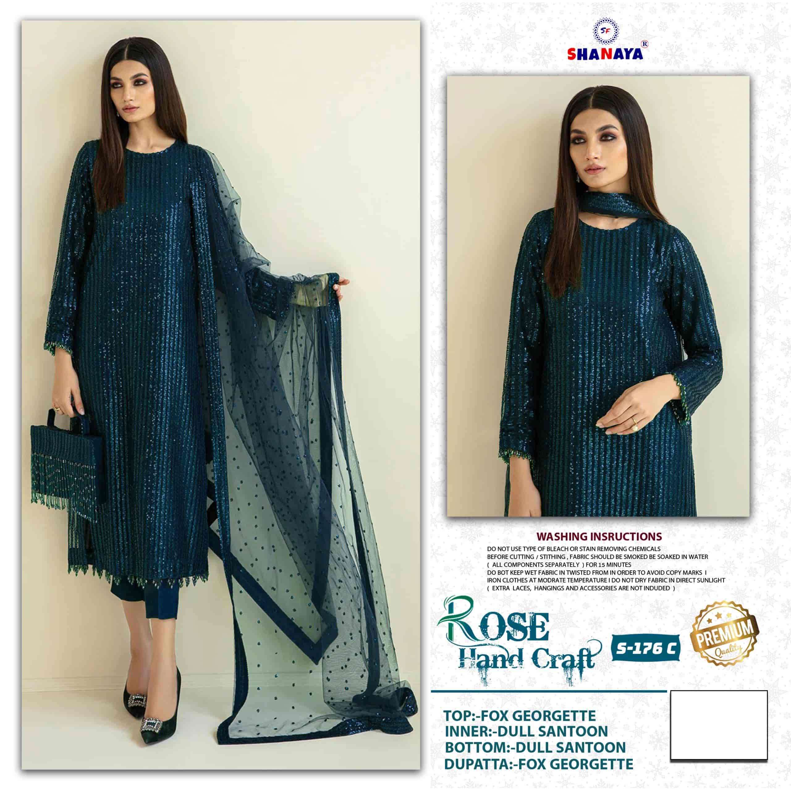 Shanaya S 176 C Festive Wear Style Pakistani Dress Ensemble