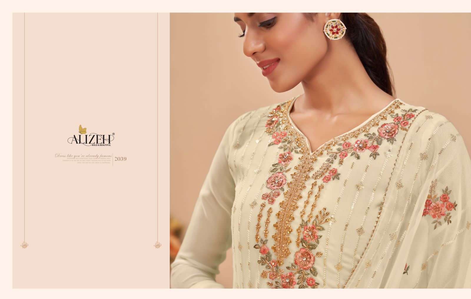 Alizeh Murad Vol 6 Party Wear Straight Suit Catalog Suppllier view 3
