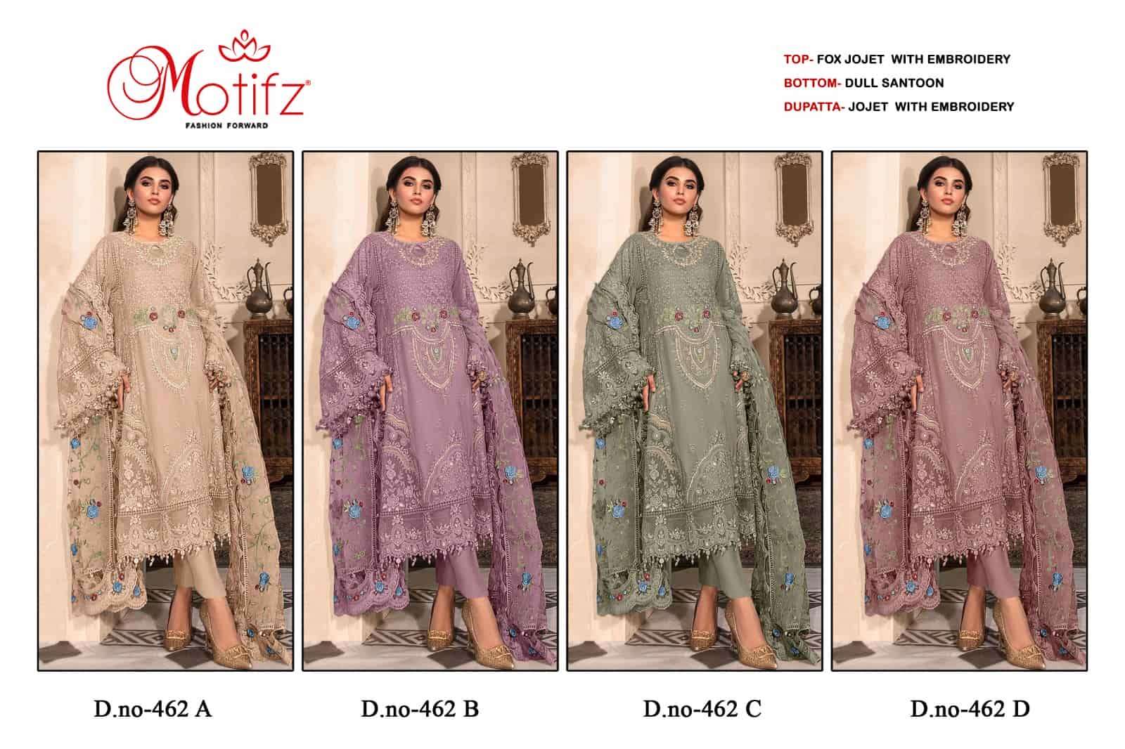 Motifz 462 Colors Pakistani Heavy Designer Style Festive Wear Salwar Suit Wholesalers view 5