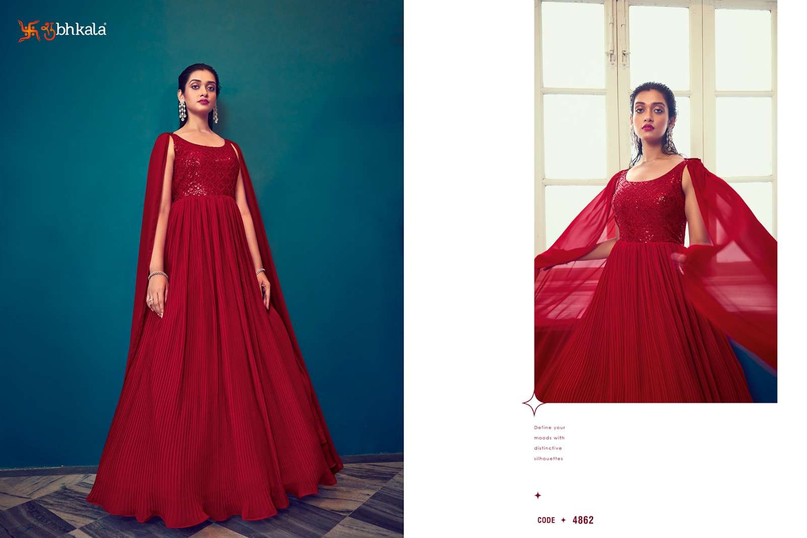 Shubhkala Flory Vol 40 Latest Style Partywear Designer Gown view 7