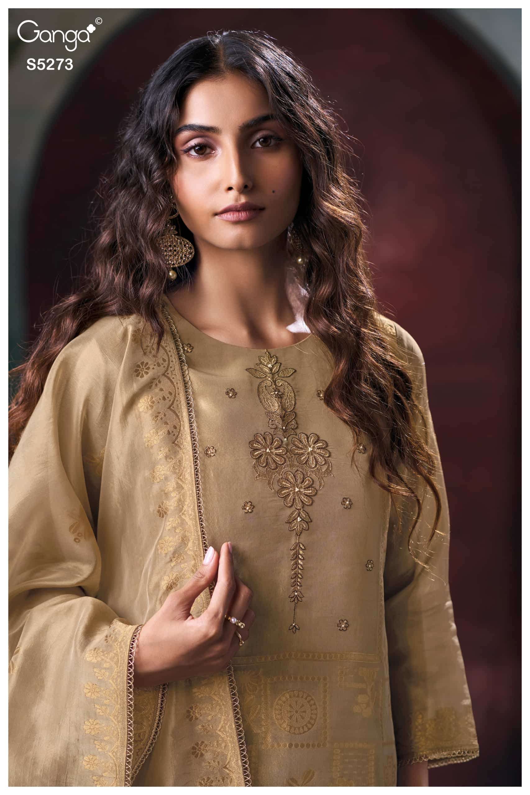 Ganga Fashion Krestha 5273 Partywear Style Ladies Dress Latest Collection view 2
