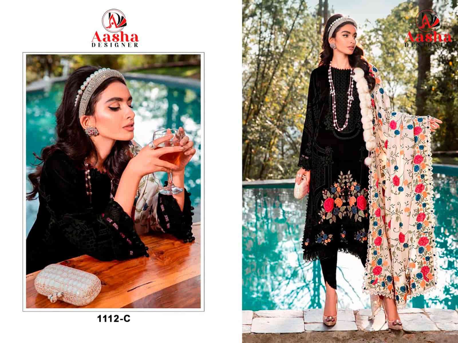 Aasha Designer 1112 Colors Pakistani Designer Embroidered cotton Dress Collection view 4