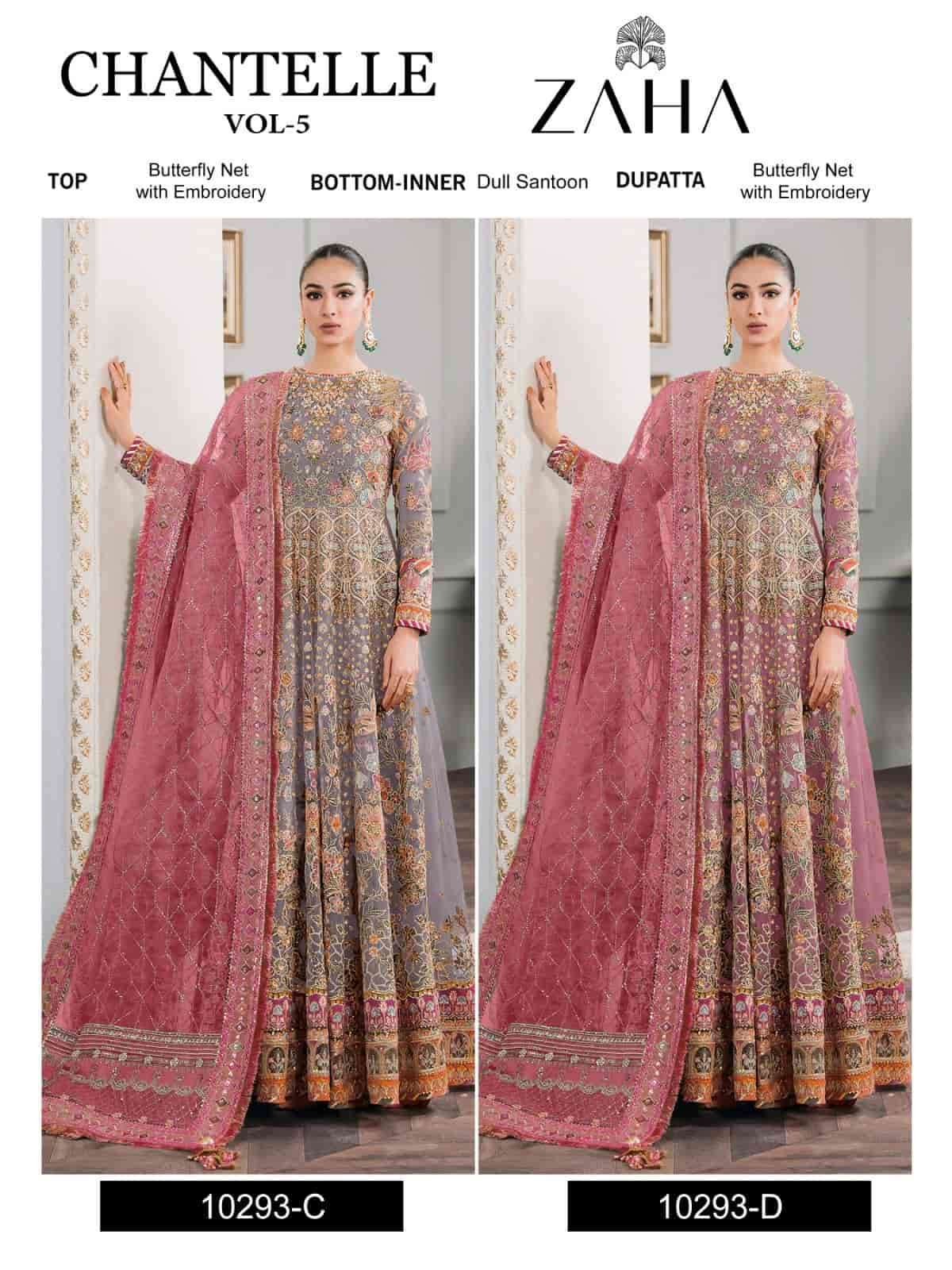 Zaha 10293 D Unstitched Pakistani Salwar Suit Premium Selection view 3
