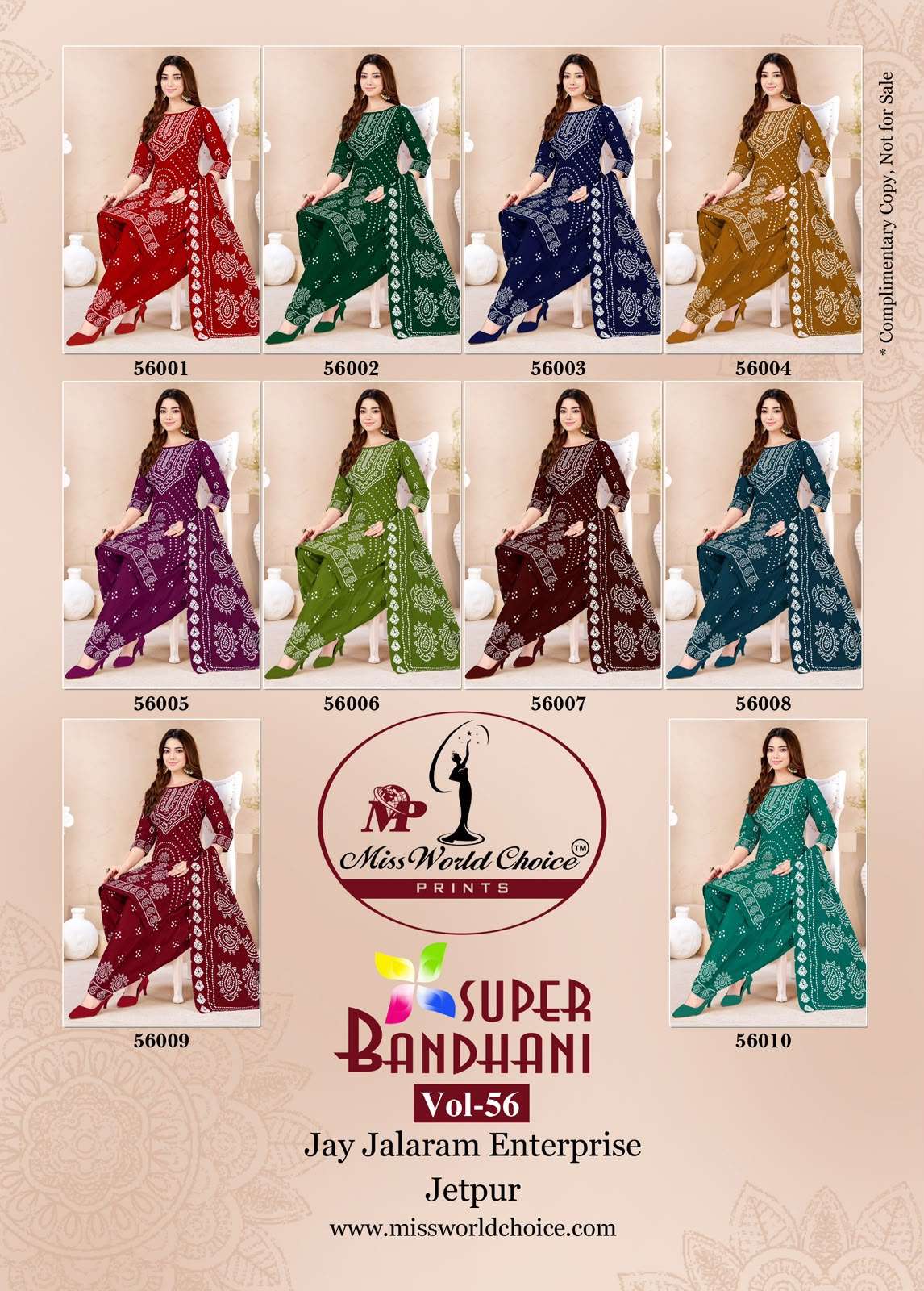 Miss World Choice Super Bandhani Vol 56 Pure Cotton Bandhani Suit view 4