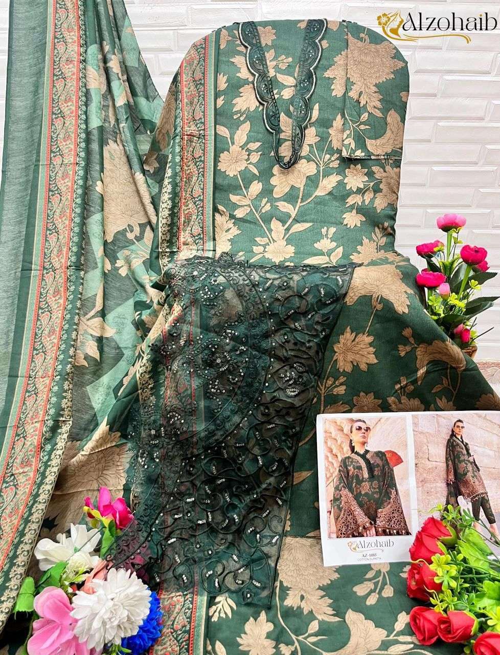 Alzohaib 1084 To 1085 Colors Pure Cotton Printed Suit Salwar view 8