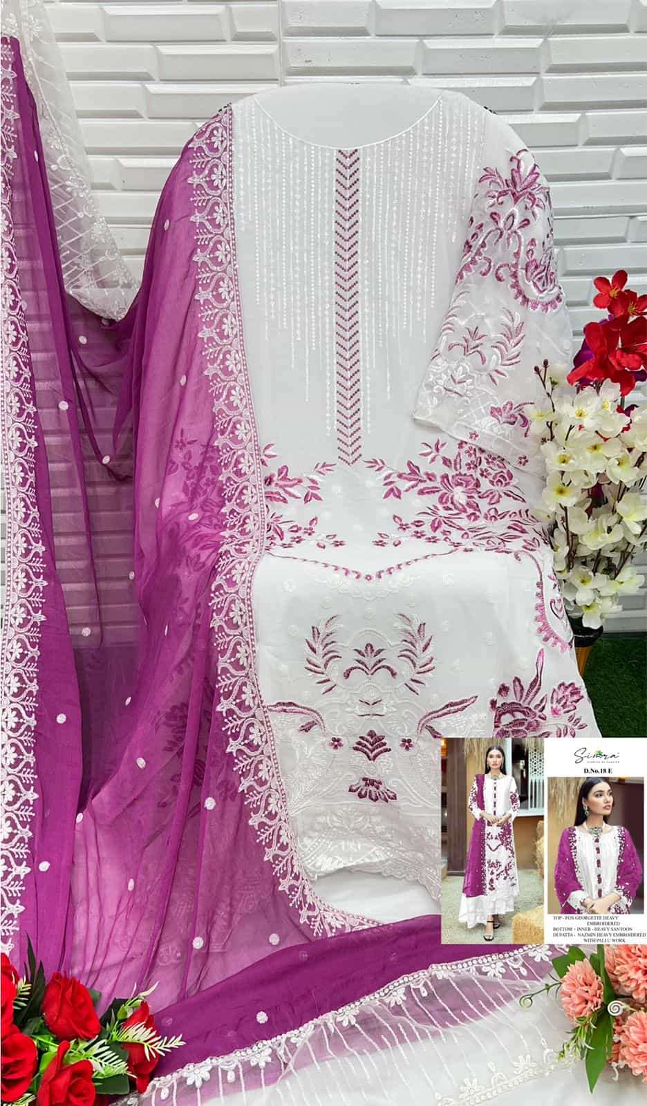 Simra 18 Colors Fancy Designer Pakistani Salwar Suit Online view 2