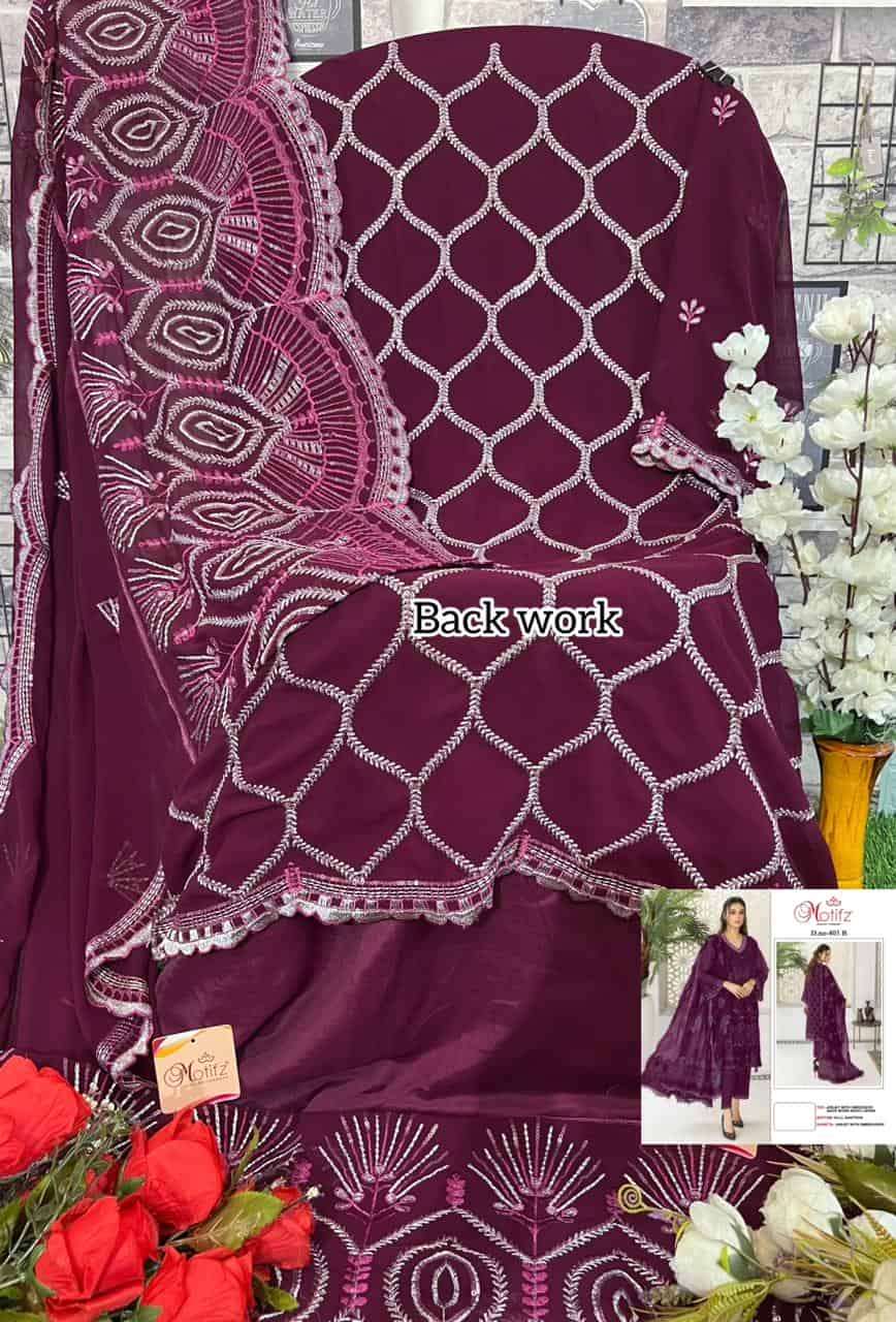 Motifz 403 Colors Pakistani Exclusive Designer Style Party wear Suit Wholesalers view 12