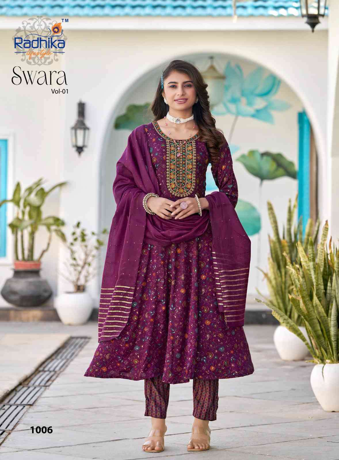 Radhika Swara Fancy Anarkali 3-Piece Suit view 12