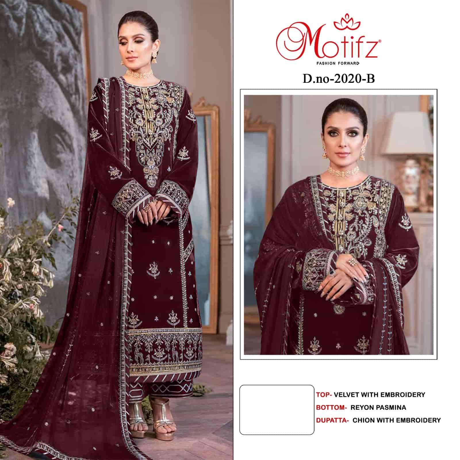Motifz 2020 Colors Winter Wear Style Heavy Designer Pakistani Suit Wholesalers view 2