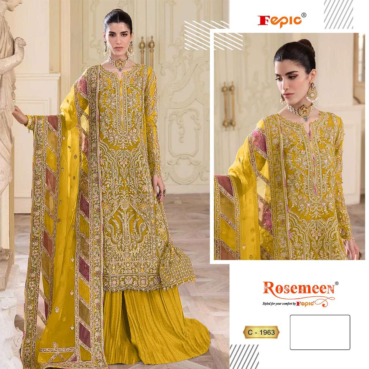 Fepic C 1963 Colors Pakistani Suit Salwar At Price view 3