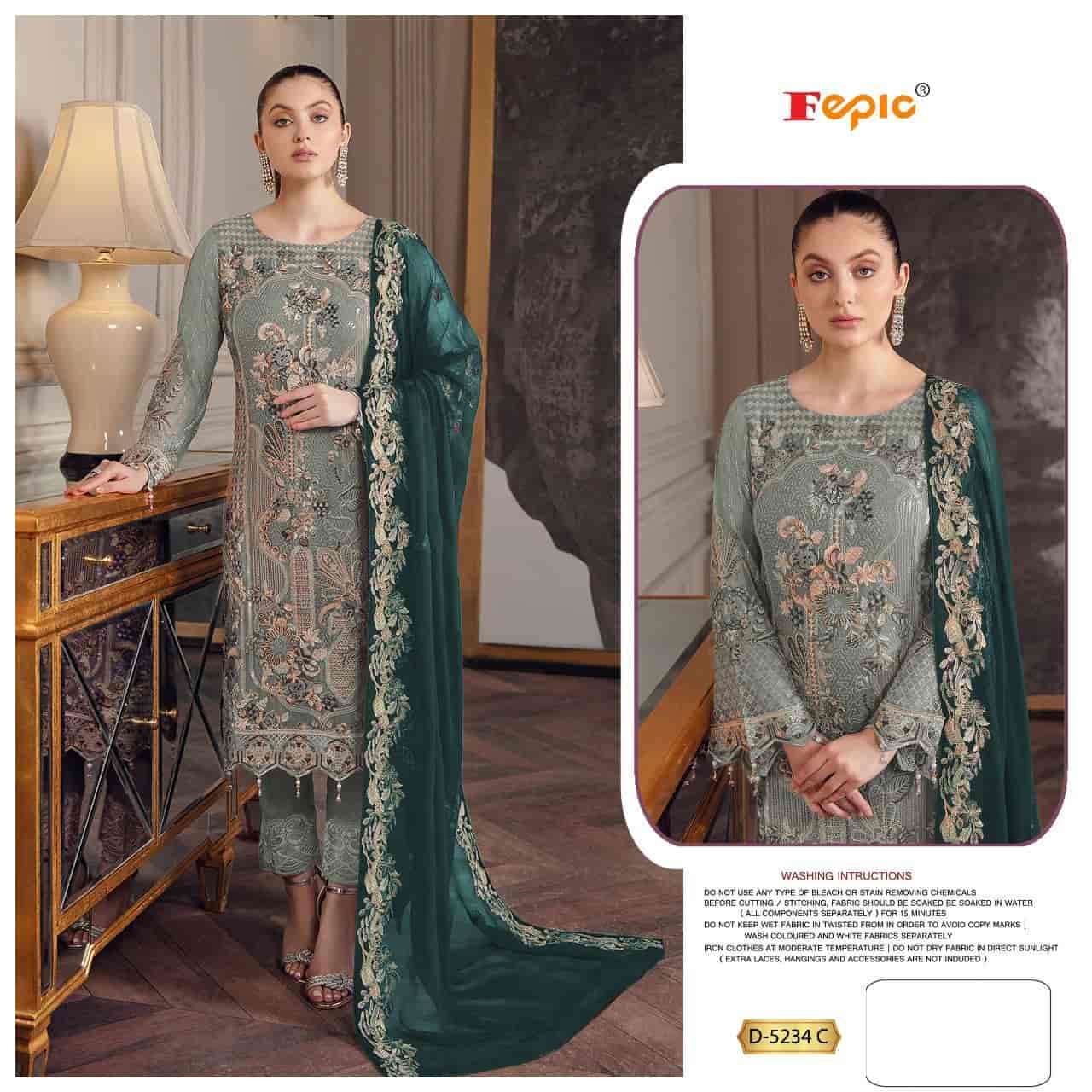 Fepic D 5234 Colors Party Wear Georgette Pakistani Salwar Suit Catalog Exporter view 2