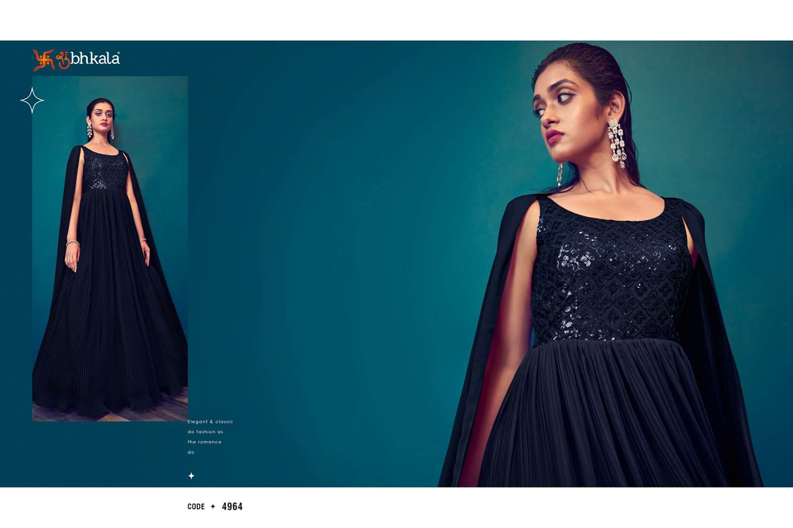 Shubhkala Flory Vol 40 Latest Style Partywear Designer Gown view 12