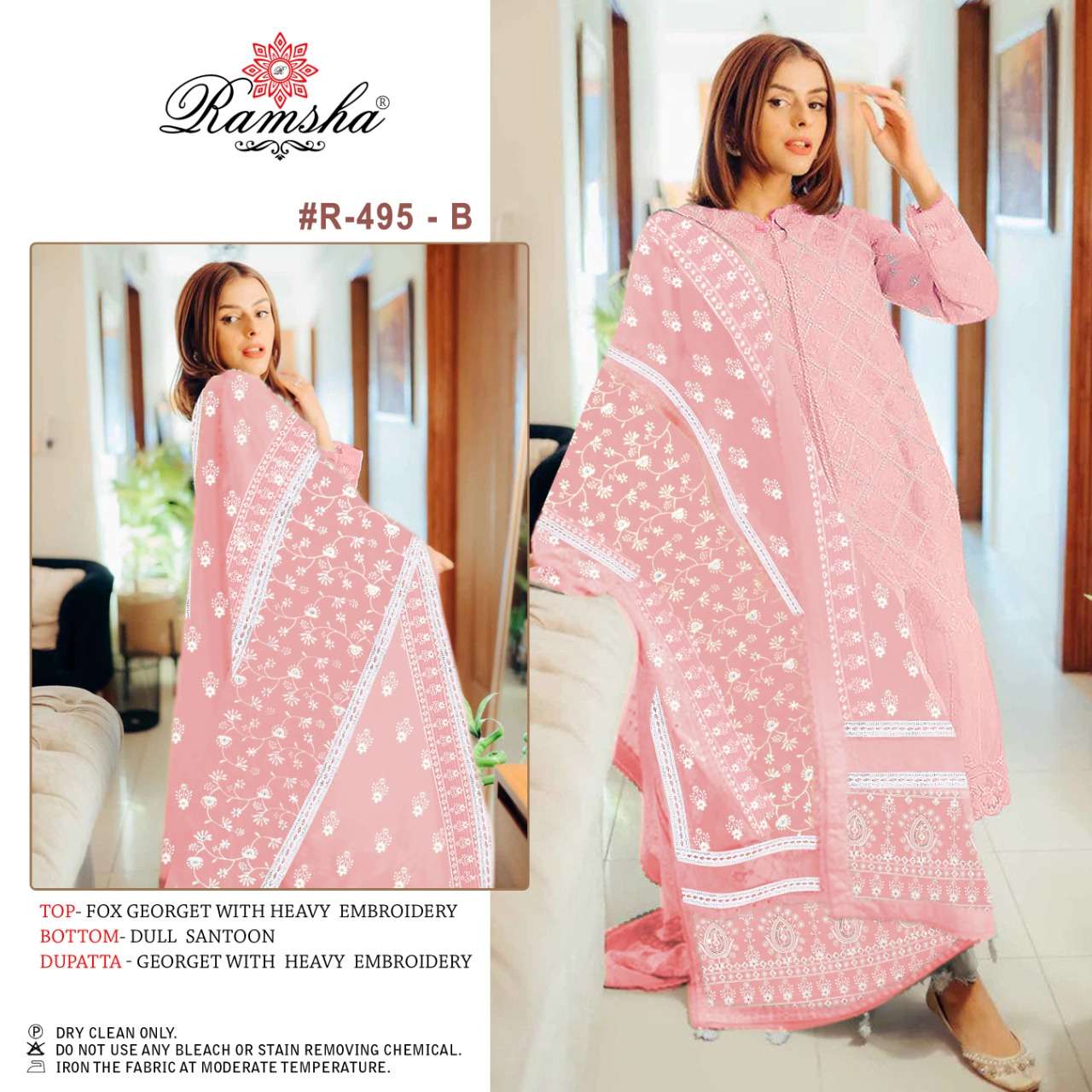 Ramsha R 495 Colors Georgette Pakistani Salwar Suit view 2