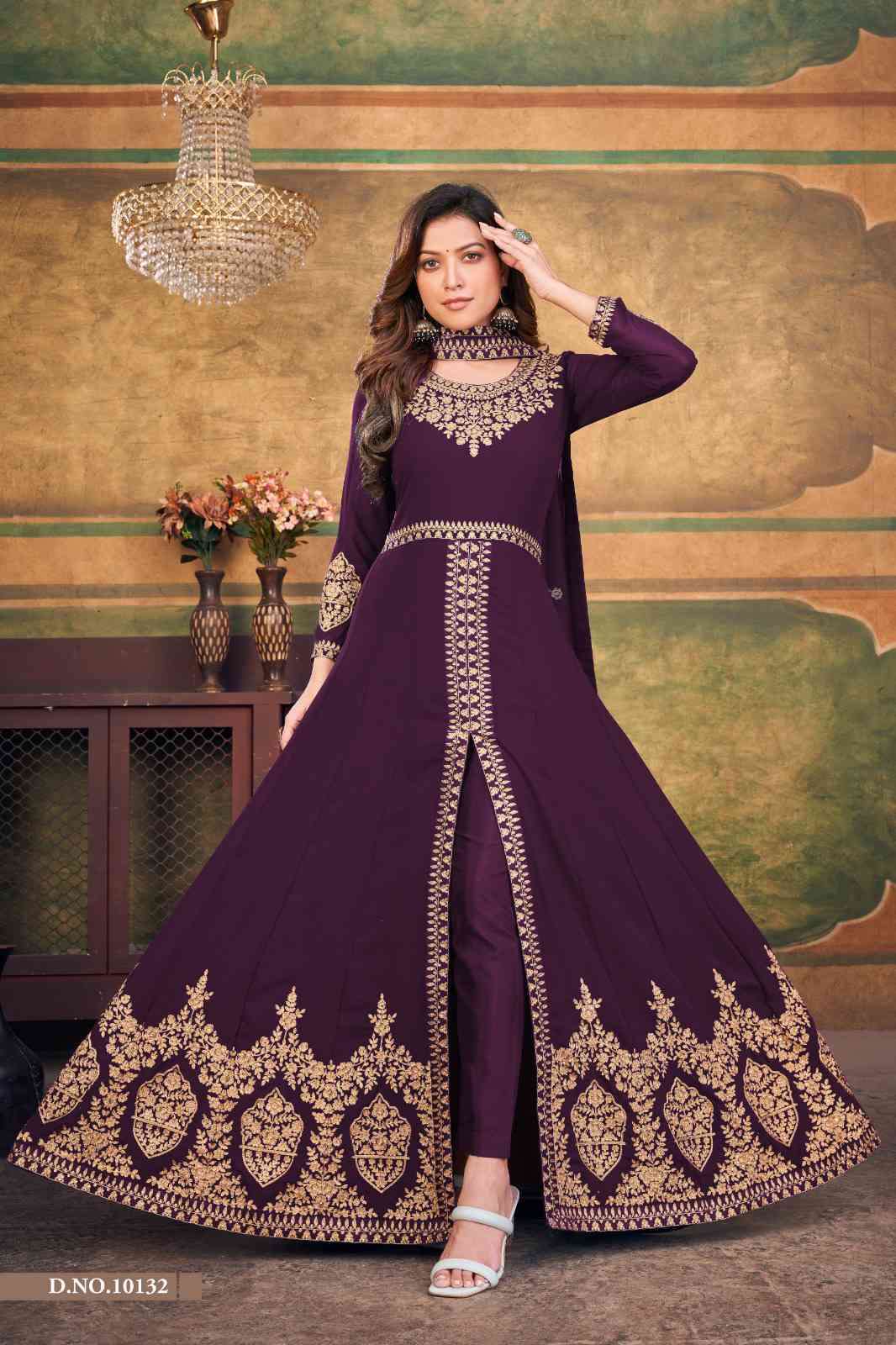 Anjubaa Vol 13 Designer Front Cut Party Wear Dress view 12