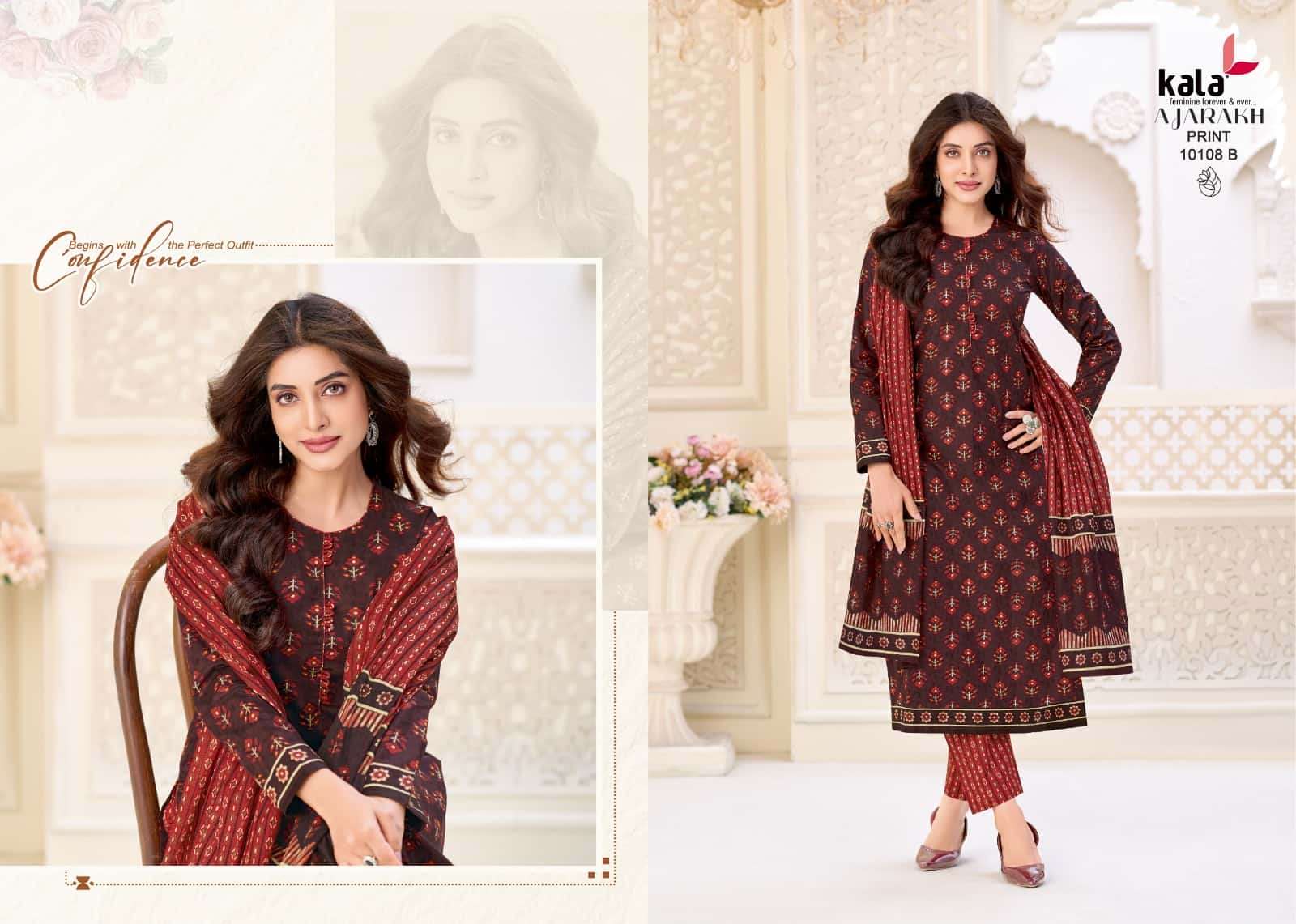 Kala Ajarakh Vol 1 Pure Cotton Unstitch Salwar Suit Exporters view 13